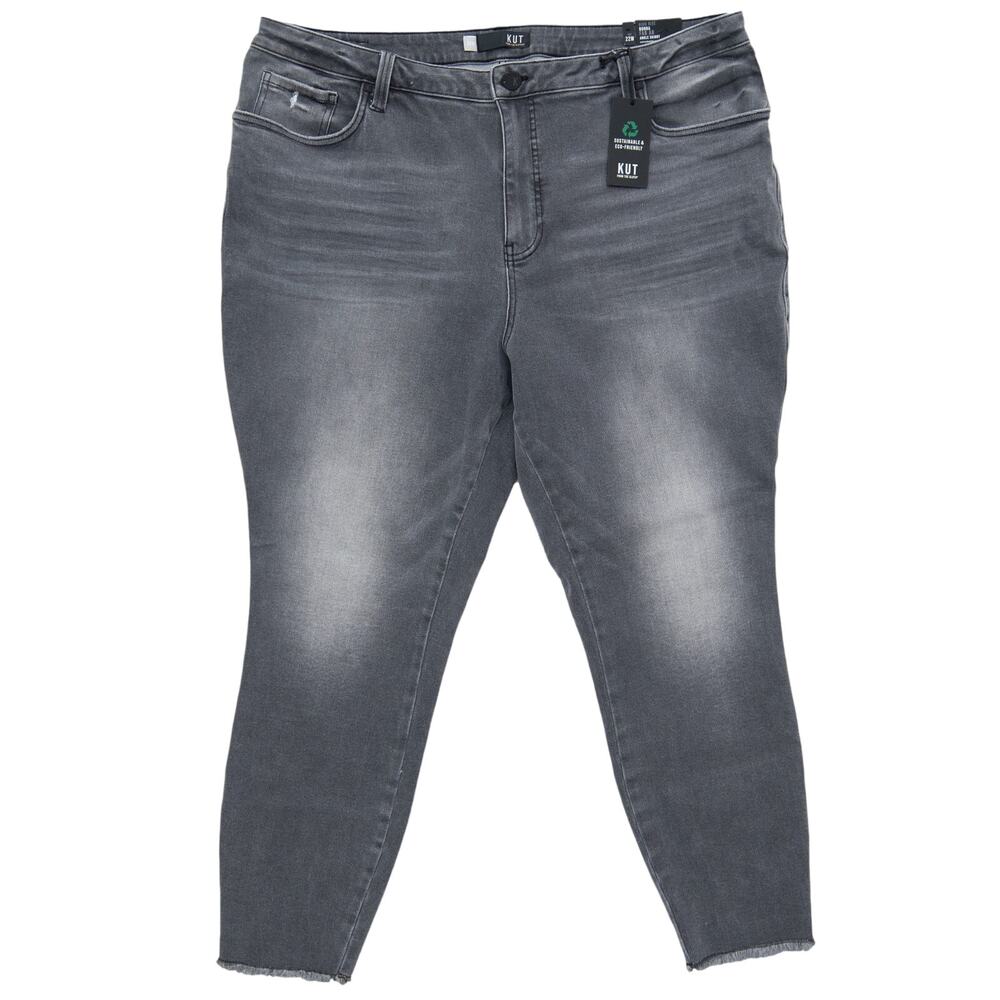 New Kut From The Kloth Donna High Rise Fab AB Ankle Skinny Jeans Size 22